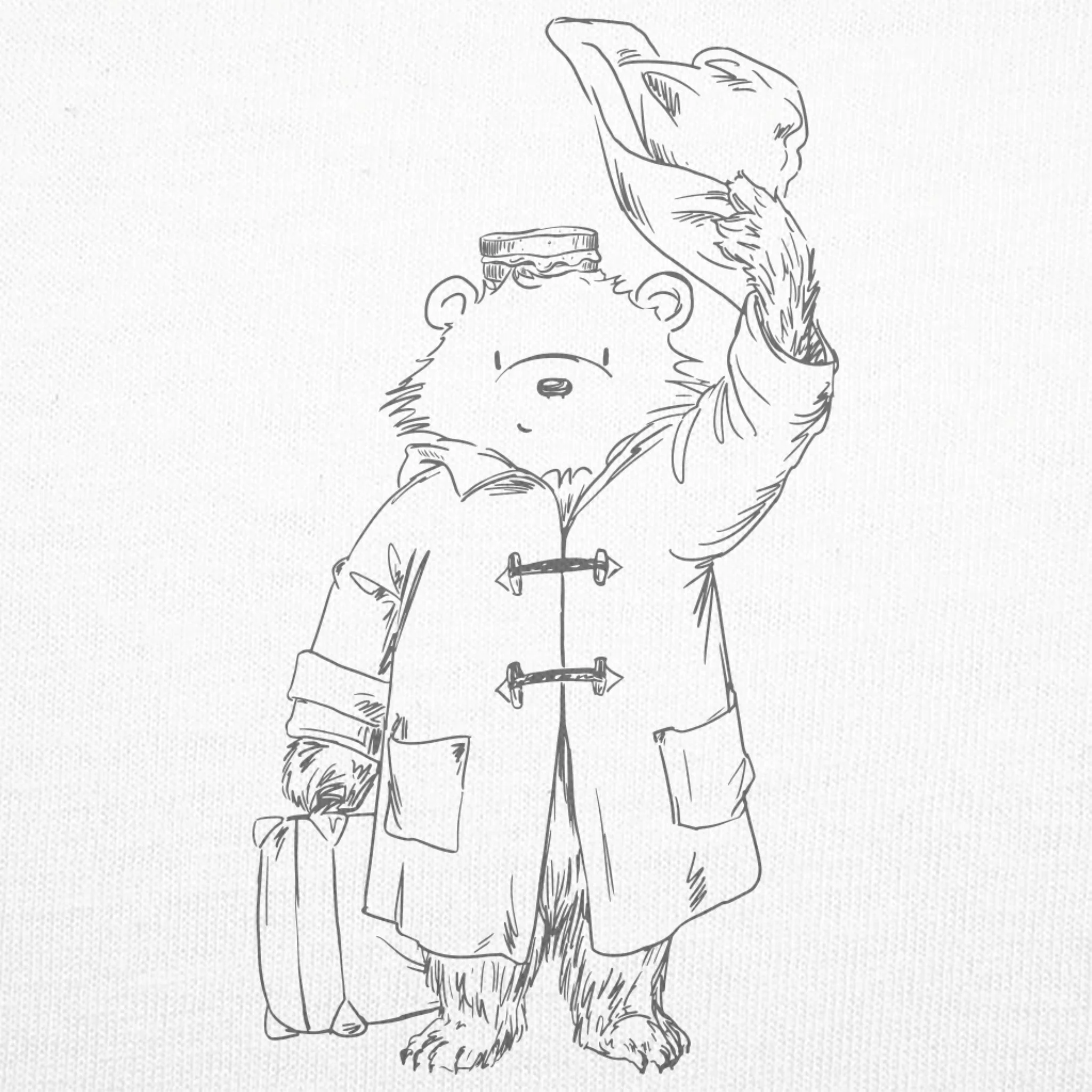 Classic Paddington "Doffing Hat" Sketch Ladies' T-Shirt - Image 4