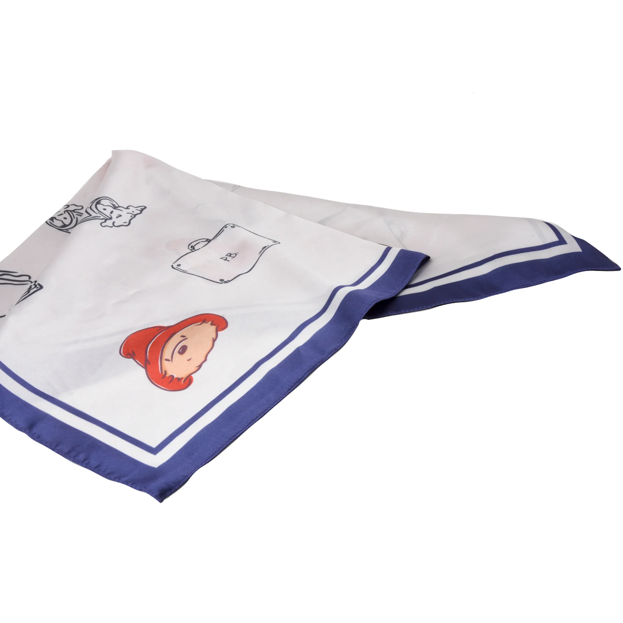 The Essential Paddington Satin Scarf - Blue - Image 3