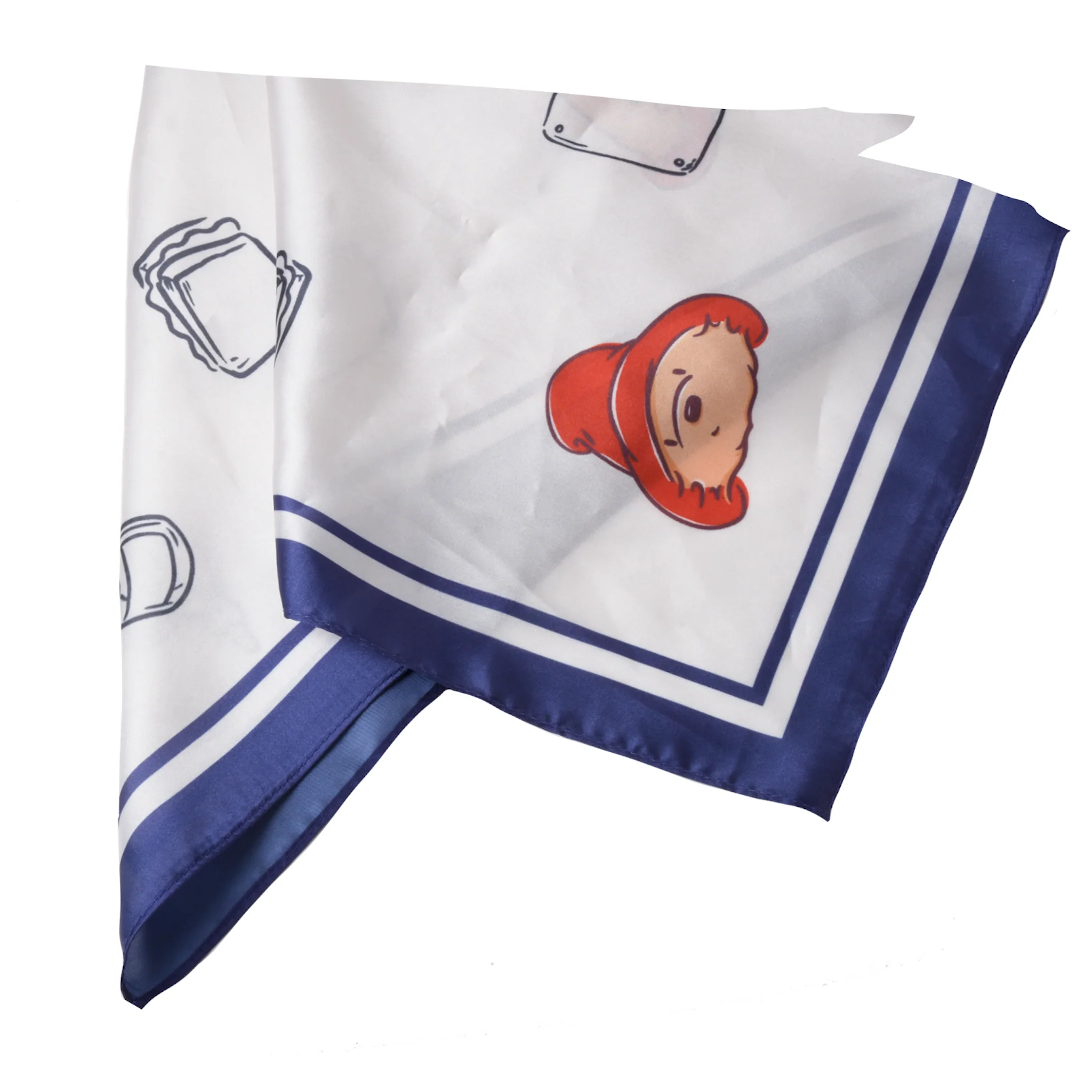 The Essential Paddington Satin Scarf - Blue - Image 4
