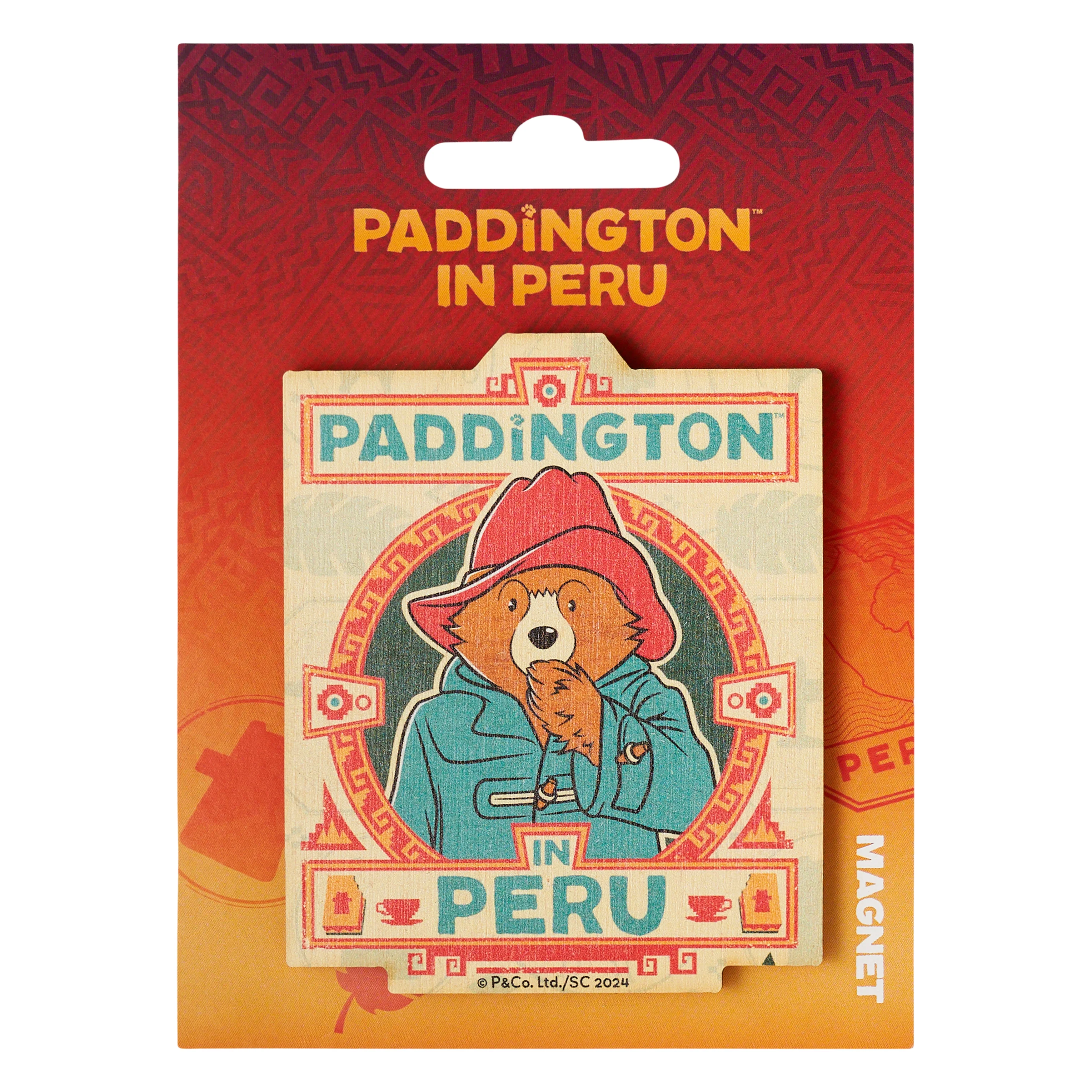 Paddington in Peru Wooden Square Magnet - Image 3