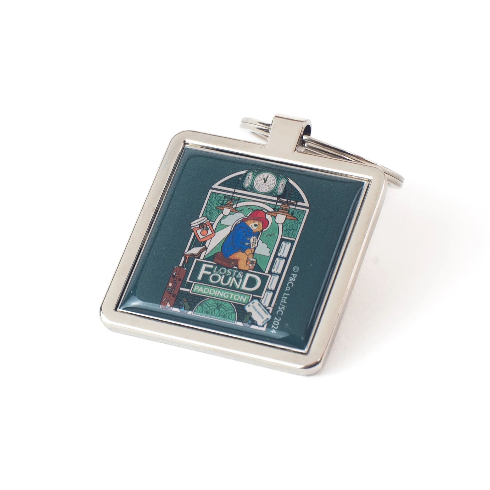 Lost & Found Paddington Metal Keyring Square - Image 3