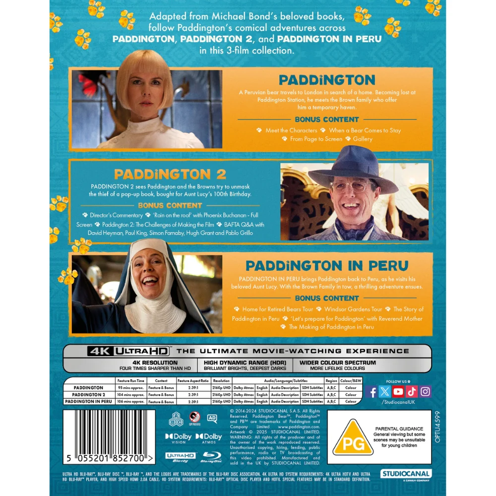 Paddington 3-Film Collection (4K Ultra HD + Blu-Ray) - Image 2
